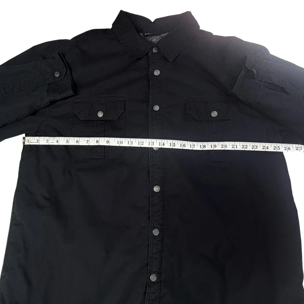 Lee Premium Select BSherpa Lined Shirt Jacket Cotton Snap Front Workwear XL